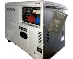 Дизельный генератор Hyundai DHY 8500 SE-3, 400/230 В, 6.5 кВт