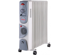 Масляный радиатор с тепловентилятором Ресанта ОМ 12 НВ, 2900 Мощность, 12 Количество секций, 11.5 Вес нетто