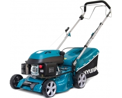 Газонокосилка бензиновая Hyundai L 4310 S, самоходная Тип передвижения, 42 см, нет Боковой выброс, есть Мульчирование, 45 л, Hyundai Модель двигателя