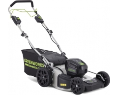 Газонокосилка аккумуляторная Greenworks GC 82 LM 51 SP K5 с АКБ и ЗУ, 51 Ширина скашивания, 25-80 Высота скашивания, Li-Ion Тип аккумулятора, 82 Напряжение аккумулятора, 5.0 Емкость аккумулятора