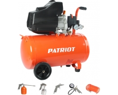 Компрессор масляный Patriot EURO 50-260 K, 50 л, 260 л/мин, 1.8 кВт, 230 В