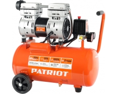 Компрессор безмасляный Patriot WO 24-160, 24 л, 160 л/мин, 1.1 кВт, 230 В