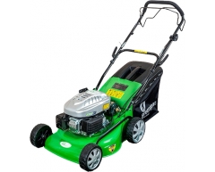 Газонокосилка газовая GreenGear LM B18P, самоходная Тип передвижения, 46 см, нет Боковой выброс, нет Мульчирование, 60 л, GreenGear Модель двигателя