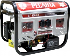 Бензиновый генератор Ресанта БГ 4000 Э, 230 В, 3.0 кВт