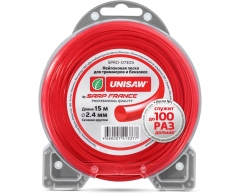 Леска триммерная Unisaw 3.0 мм (15 м), круглое Тип сечения, 3.0 Диаметр лески, 15 Длина лески