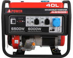 Бензиновый генератор A-iPower A 6500, 230 В, 6.0 кВт