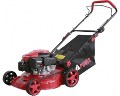 Газонокосилка бензиновая A-iPower ALM 41 P, несамоходная Тип передвижения, 41 см, нет Боковой выброс, нет Мульчирование, 55 л, A-iPower Модель двигателя