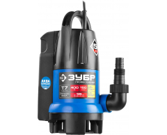Насос дренажный ЗУБР АкваСенсор НПГ-Т7-400, грязная Назначение насоса, 150 л/мин, 400 Вт