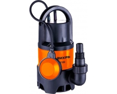 Насос дренажный Вихрь ДН-1100, грязная Назначение насоса, 15500 л/мин, 10 м, 1100 Вт