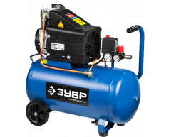 Компрессор безмасляный ЗУБР ЗКП-230-50-2.5, 50 л, 230 л/мин, 2.5 кВт, 230 В