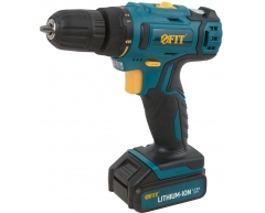 Дрель-шуруповерт аккумуляторная FIT 80186, 20 max, 10 max, Li-Ion Тип аккумулятора, 12 Напряжение аккумулятора, 1.3 Емкость аккумулятора