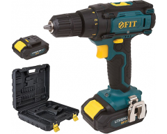 Дрель-шуруповерт аккумуляторная FIT 80198, 24 max, 10 max, Li-Ion Тип аккумулятора, 14.4 Напряжение аккумулятора, 1.3 Емкость аккумулятора