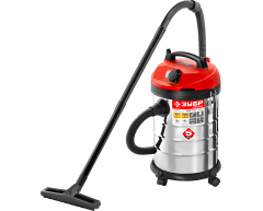 Пылесос строительный ЗУБР ПУ-30-1400 М3, 17 мбар, 30 л, 1400 Вт