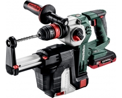 Перфоратор аккумуляторный Metabo KHA 18 LTX BL 24 Q+ISA 18 LTX (4.0+5.0 Ач), трехрежимный Количество режимов, 2.2 Энергия удара, 4.5 Вес нетто, LiHD Тип аккумулятора, 18 Напряжение аккумулятора, 5.5/4.0 Емкость аккумулятора