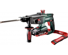 Перфоратор аккумуляторный Metabo KHA 18 LTX (2x4.0 Ач), трехрежимный Количество режимов, 2.2 Энергия удара, 2.9 Вес нетто, LiHD Тип аккумулятора, 18 Напряжение аккумулятора, 4.0 Емкость аккумулятора