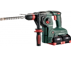 Перфоратор аккумуляторный Metabo KHA 36-18 LTX 32 (4x8.0 Ач), трехрежимный Количество режимов, 3.1 Энергия удара, 5.8 Вес нетто, LiHD Тип аккумулятора, 18 Напряжение аккумулятора, 8.0 Емкость аккумулятора