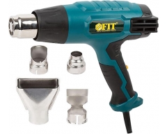 Фен строительный FIT 80611, 60-600 Рабочая температура, 300-500 Поток воздуха, 0.73 Вес нетто, 2000 Мощность