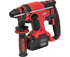 Перфоратор аккумуляторный Elitech ПА 18 БЛМ (Е2205.001.01), трехрежимный Количество режимов, 1.7 Энергия удара, 2.8 Вес нетто, Li-Ion Тип аккумулятора, 18 Напряжение аккумулятора, 4.0 Емкость аккумулятора