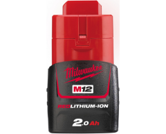 Аккумулятор Milwaukee M12 B2, Li-Ion Тип аккумулятора, 12 Напряжение аккумулятора, 2.0 Емкость аккумулятора