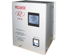 Стабилизатор напряжения электронный Ресанта АСН 8000 Н 1-Ц Lux, настенный Тип установки, 8.0 Максимальная мощность, 140-260 Диапазон стабилизации, 220 Выходное напряжение