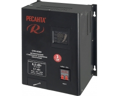 Стабилизатор напряжения электронный Ресанта СПН 8300, настенный Тип установки, 8.3 Максимальная мощность, 90-260 Диапазон стабилизации, 220 Выходное напряжение