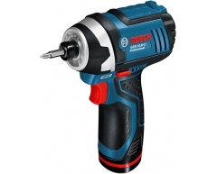 Аккумуляторный ударный гайковерт Bosch GDR 10.8-LI Professional, 105 max, шестигранник Тип патрона, Li-Ion Тип аккумулятора, 10.8 Напряжение аккумулятора, 2.0 Емкость аккумулятора