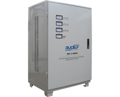 Стабилизатор напряжения электромеханический Rucelf SDV 3 60000, напольный Тип установки, 60 Максимальная мощность, 210-475 Диапазон стабилизации, 380 Выходное напряжение