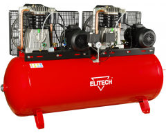 Компрессор масляный Elitech КР 500/АВ858ТБ/11Т, 500 л, 1700 л/мин, 5.5+5.5 кВт, 400 В