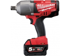 Гайковерт аккумуляторный импульсный Milwaukee M18 CHIWF34-502C Fuel, 1016 max, квадрат Тип патрона, Li-Ion Тип аккумулятора, 18 Напряжение аккумулятора, 5.0 Емкость аккумулятора