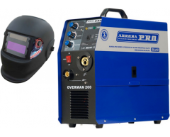 Инверторный сварочный полуавтомат Aurora PRO Overman 200 + маска, 230 В, 15 кг, 40-200 А
