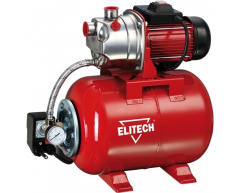Насосная станция Elitech САВ 1000Н/24, чистая Назначение насоса, 60 л/мин, 45 м, 24 л, 1000 Вт