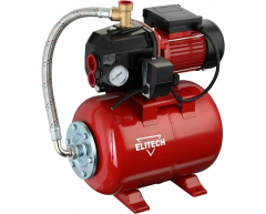 Насосная станция Elitech САВ 800/24Э, чистая Назначение насоса, 40 л/мин, 45 м, 24 л, 800 Вт