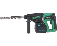 Перфоратор аккумуляторный Hitachi DH 24 DV, двухрежимный Количество режимов, 2.8 Энергия удара, 4.0 Вес нетто, NiCd Тип аккумулятора, 24 Напряжение аккумулятора, 2.0 Емкость аккумулятора