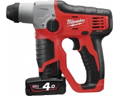 Перфоратор аккумуляторный Milwaukee M12 H-402C, двухрежимный Количество режимов, 0.9 Энергия удара, 1.8 Вес нетто, Li-Ion Тип аккумулятора, 12 Напряжение аккумулятора, 4.0 Емкость аккумулятора