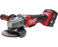 Шлифмашина аккумуляторная угловая Milwaukee M18 CAG125XPD-502X Fuel, 125 Диаметр диска, Li-Ion Тип аккумулятора, 18 Напряжение аккумулятора, 5.0 Емкость аккумулятора