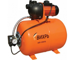 Насосная станция Вихрь АСВ 1200/50, чистая Назначение насоса, 70 л/мин, 40 м, 50 л, 1200 Вт
