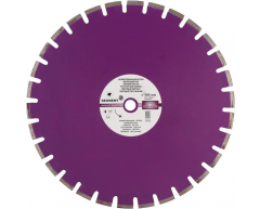 Диск алмазный по бетону 350 мм, мокрая Тип резки, 350 Диаметр диска, 25.4 Посадочный диаметр, 3.3 Толщина алмазного слоя, 15 Высота алмазного слоя