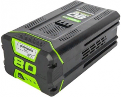 Аккумулятор Greenworks G 80 B4, Li-Ion Тип аккумулятора, 80 Напряжение аккумулятора, 4.0 Емкость аккумулятора