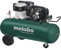 Компрессор масляный Metabo Mega 650-270 D, 270 л, 650 л/мин, 4.0 кВт, 400 В