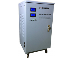 Стабилизатор напряжения электромеханический Suntek ЭМ 30000 ВА, напольный Тип установки, 30 Максимальная мощность, 140-270 Диапазон стабилизации, 220 Выходное напряжение