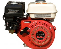 Бензиновый двигатель Grost GX 160 (Q тип), 5.5 Мощность (3600 об/мин), 163 Рабочий объем, 0.6 Объем масляного картера, ручной Запуск, 3.1 Объем топливного бака