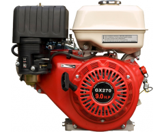 Бензиновый двигатель Grost GX 270 (V тип), 9.0 Мощность (3600 об/мин), 270 Рабочий объем, 1.1 Объем масляного картера, ручной Запуск, 5.3 Объем топливного бака