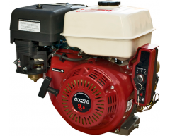 Бензиновый двигатель Grost GX 270 E (V тип), 9.0 Мощность (3600 об/мин), 270 Рабочий объем, 1.1 Объем масляного картера, электростартер Запуск, 5.3 Объем топливного бака