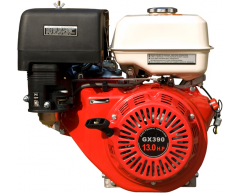 Бензиновый двигатель Grost GX 390 (V тип, короткий конус), 13 Мощность (3600 об/мин), 389 Рабочий объем, 1.1 Объем масляного картера, ручной Запуск, стандартный Объем топливного бака