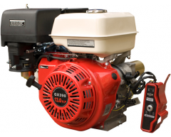 Бензиновый двигатель Grost GX 390 E (V тип), 13 Мощность (3600 об/мин), 389 Рабочий объем, 1.1 Объем масляного картера, электростартер Запуск, стандартный Объем топливного бака